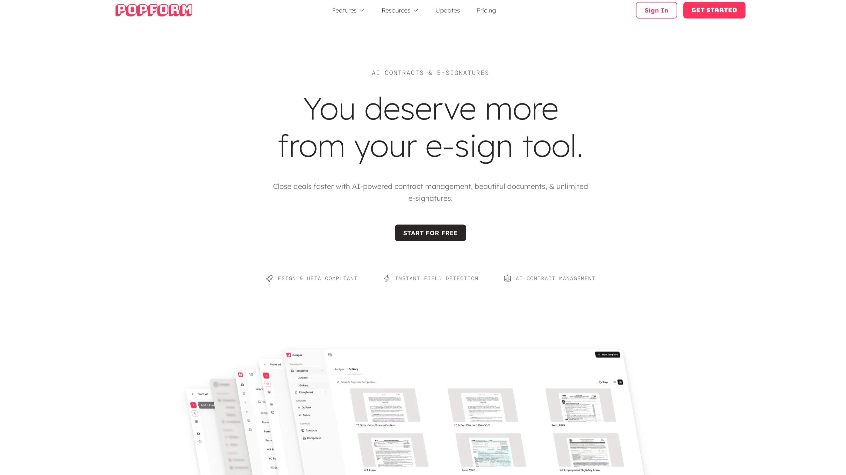 Popform - AI contract management & UNLIMITED e-signatures for just $11/mo. media 1