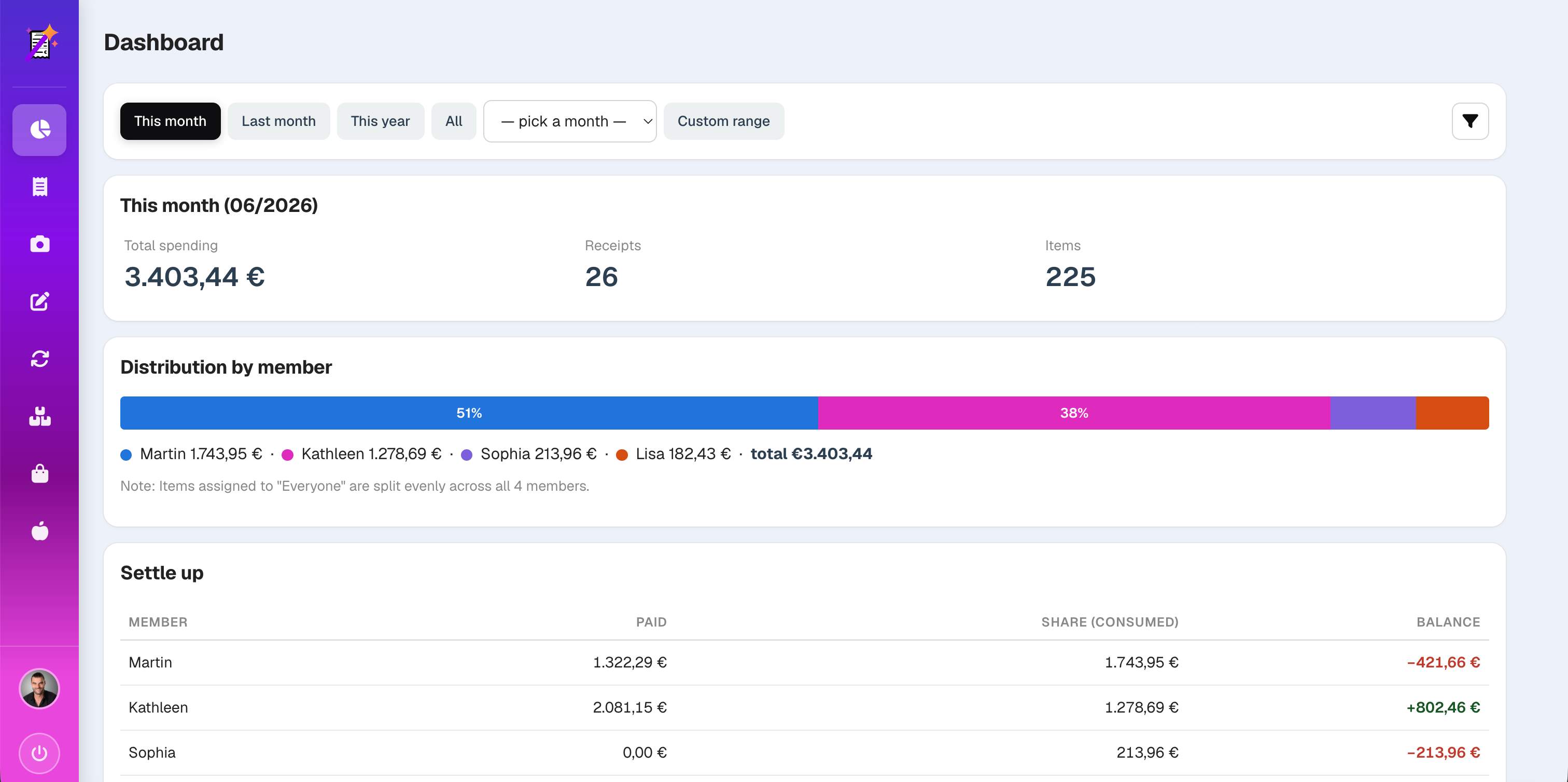 BonSplit - Split expenses fairly — automatically, every day. media 1