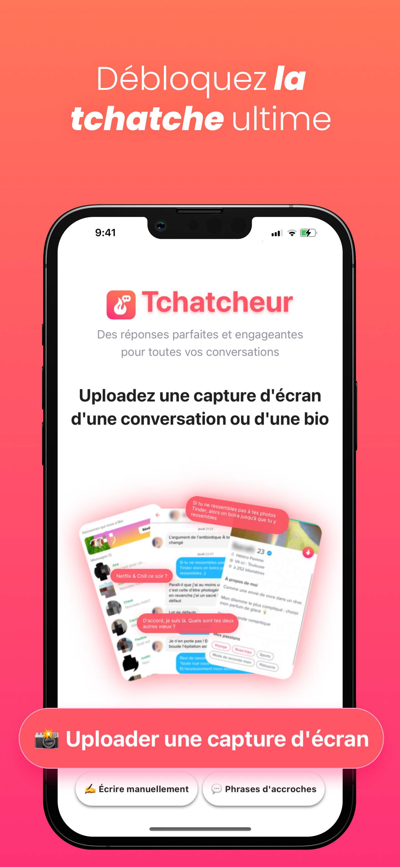 Rizz app - Tchatcheur - The AI rizz app that always knows what to text back. media 1